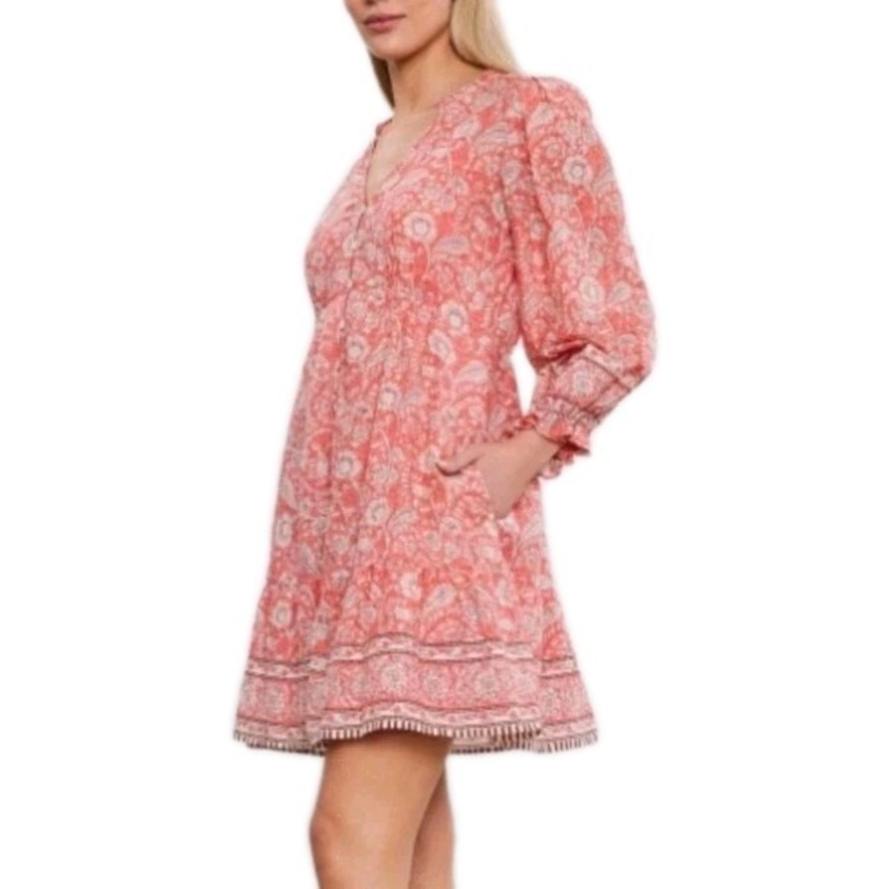 Velvet by Graham & Spencer Mary Floral Cotton Minidress Size Medium